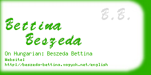 bettina beszeda business card